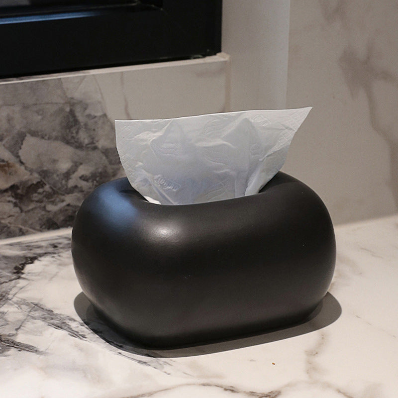 Boîte de tissu en céramique moderne Minimalist Objet décoratif
