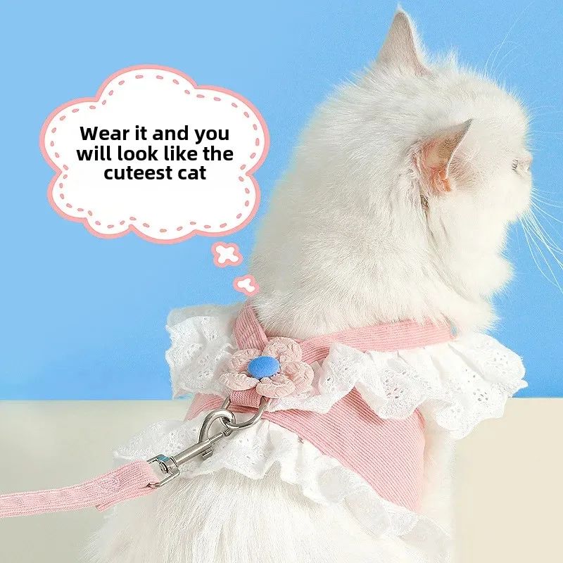 Collier de chien en laisse pour animaux Vêtements d'été pour chats et chiens