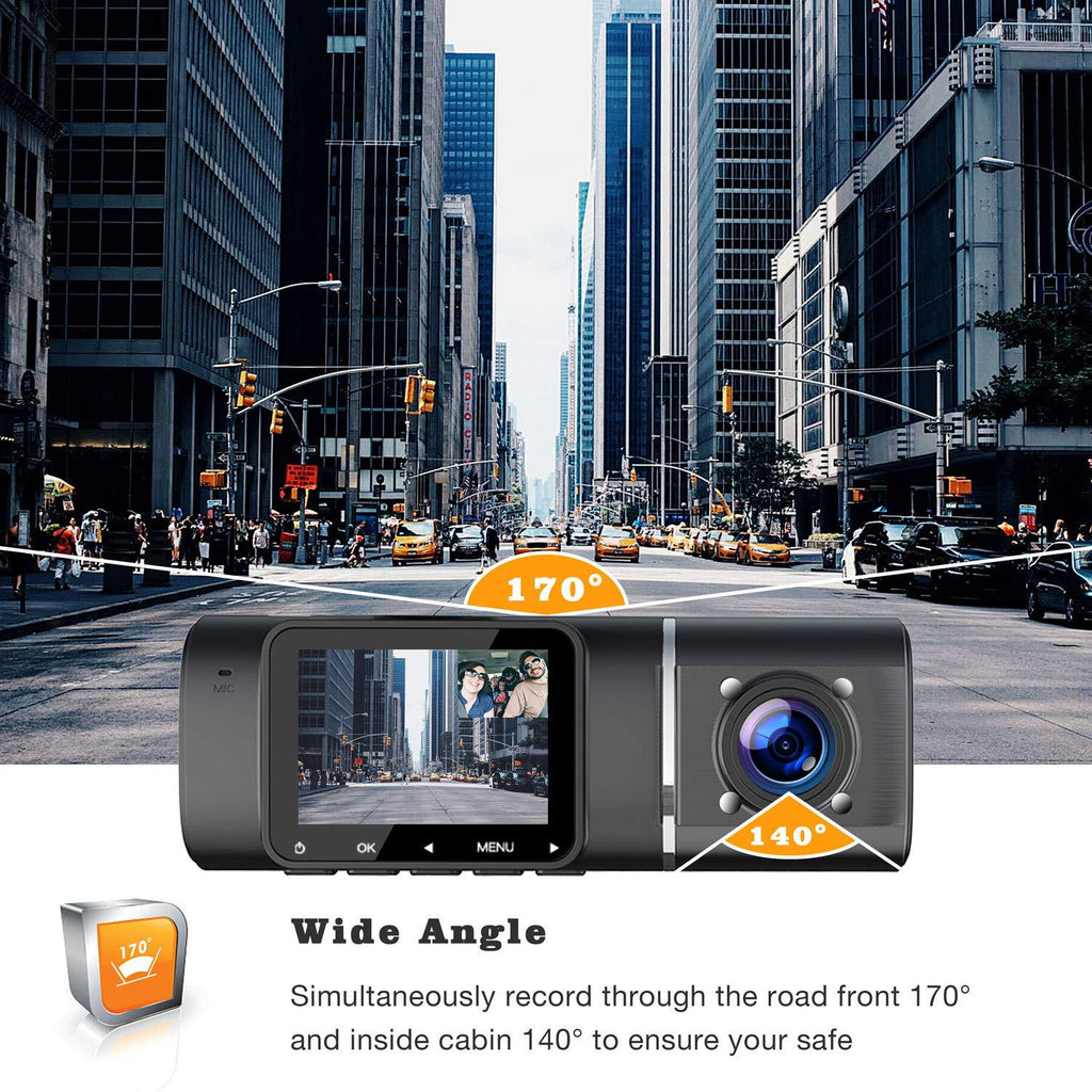Driving Recorder Caméra de voiture Double enregistrement Surveillance de stationnement Infrarouge vision nocturne Ul