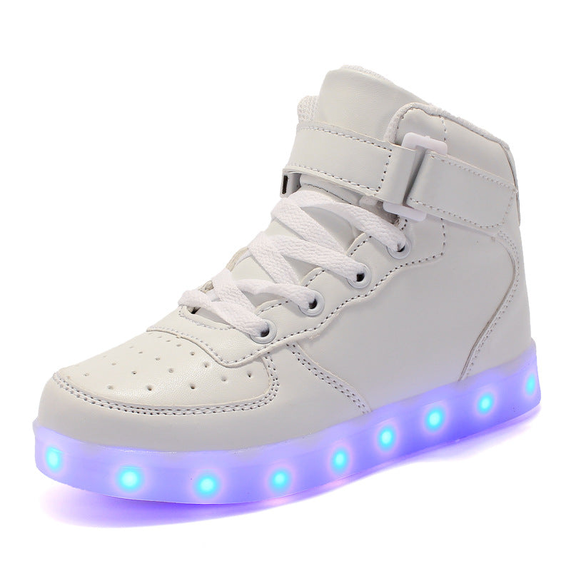 Chaussures Lumineuses en Velcro Casual High-top