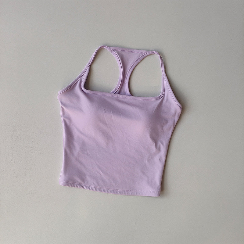 Strap-back Respirant Yoga Tank Top I-Shaped Back Design