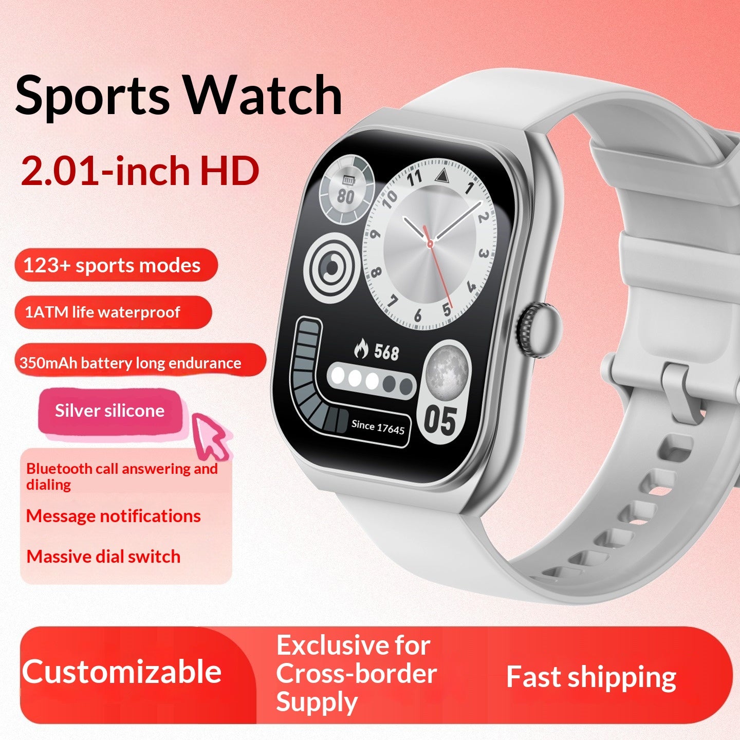 Homme et femme Sport Fitness Smartwatch