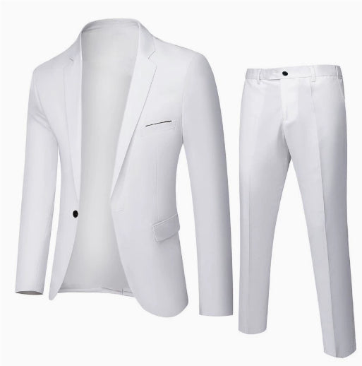 Professional Formalwear Groom and Best Man Ensemble de deux pièces de couleur unie pour hommes