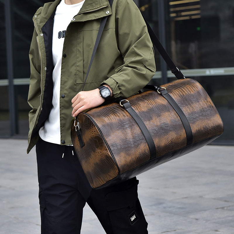 Mode homme Sports de plein air personnalisés Crocodile modèle sac de voyage