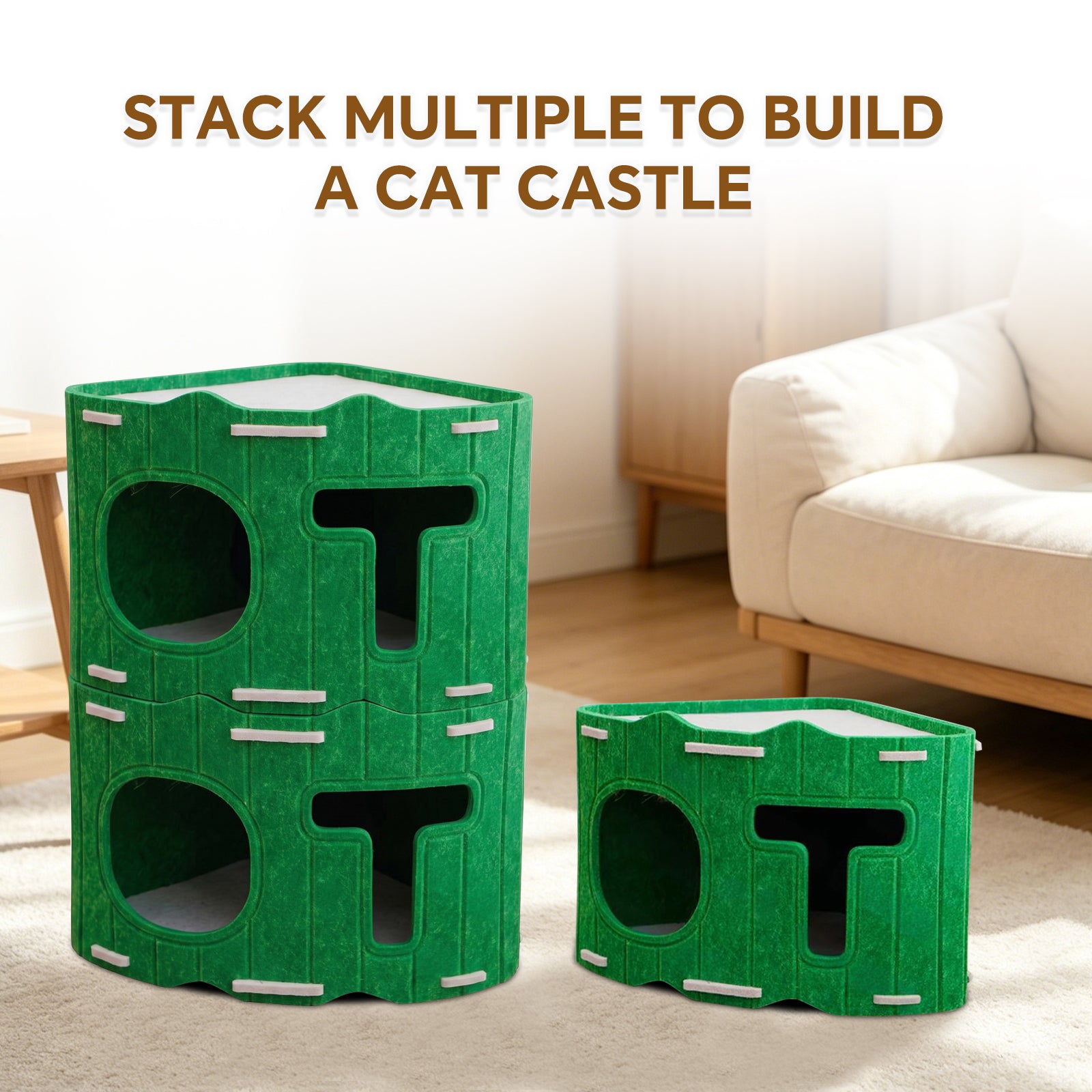 Un seul lit de chat empilable multicouche