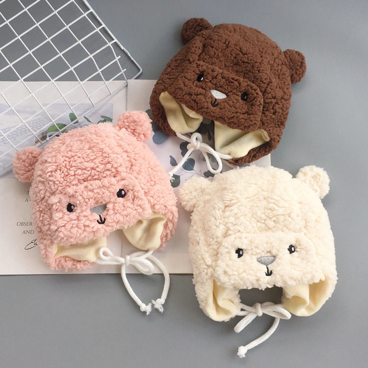 Casquette de bébé coréenne Mignon d'hiver pour l'alimentation