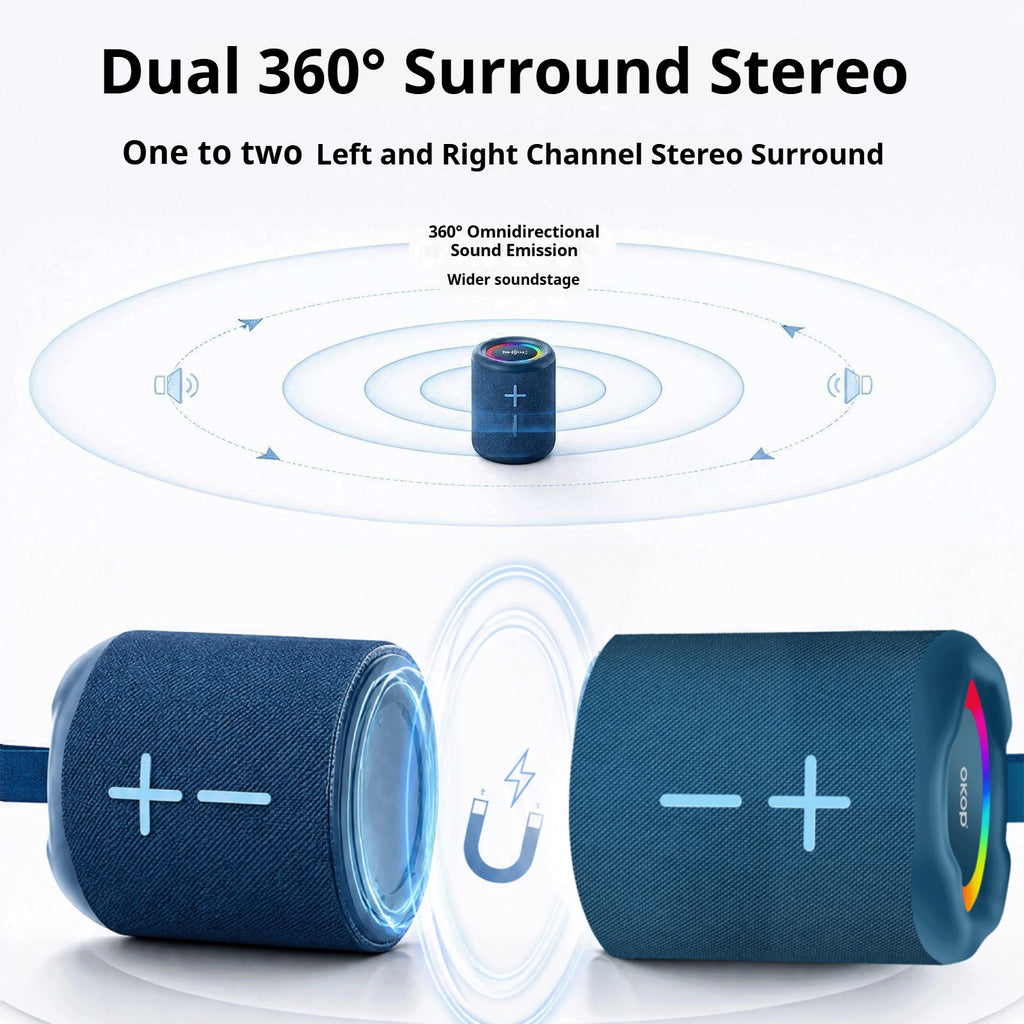 Haut-parleur Bluetooth sans fil KP-858 le plus vendu doté d'un portab modulaire à double unité