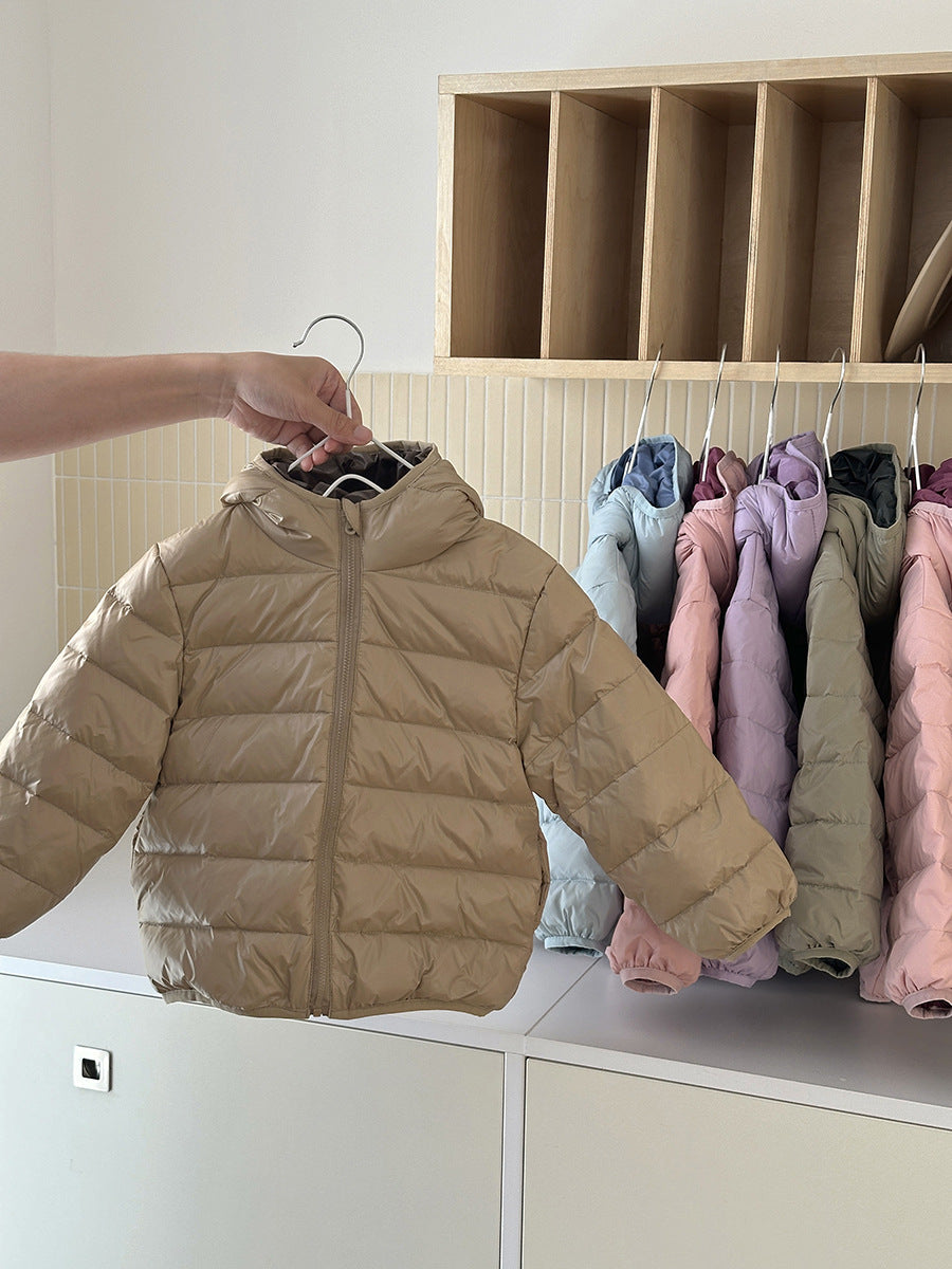 Vêtements de protection contre le froid légers pour enfants à capuchon