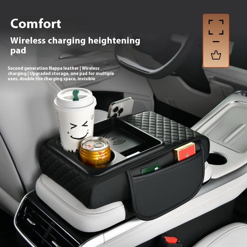Automobile Armrest Box Cover Smart Wireless Charging Tissu de charge rapide multifonction