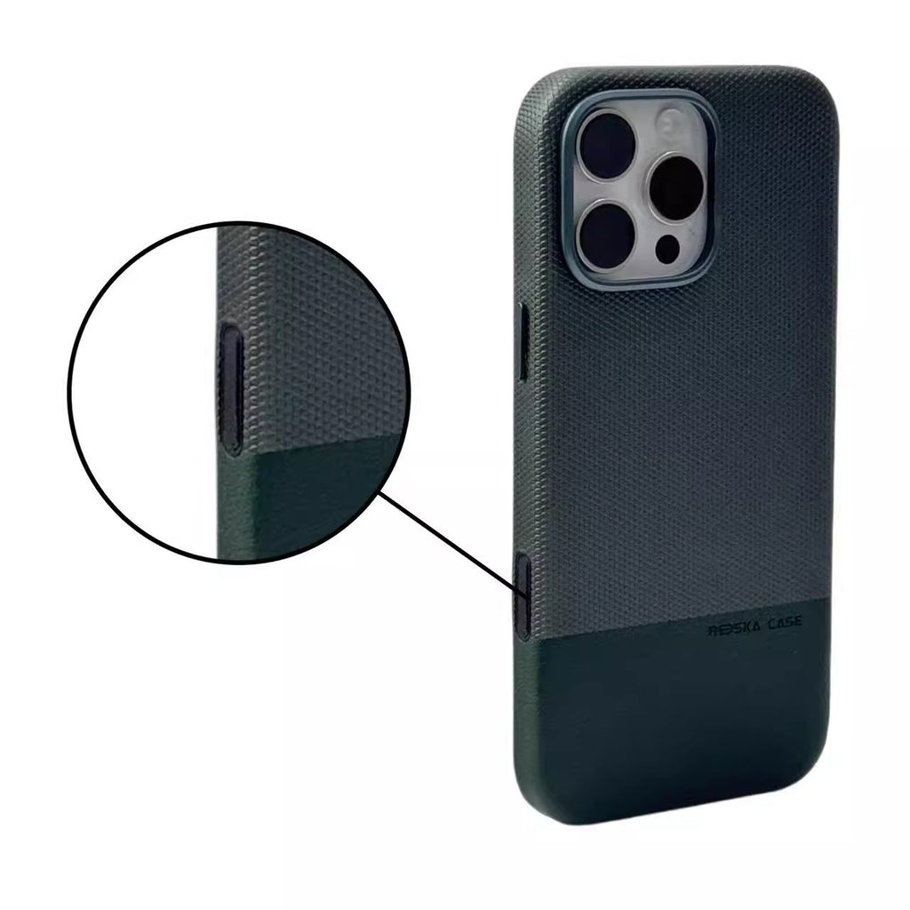 Étui de téléphone magnétique en cuir double-pièce résistant à la chute