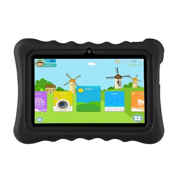 Boîtier en silicone résistant aux chocs avec support pour tablettes de 7'