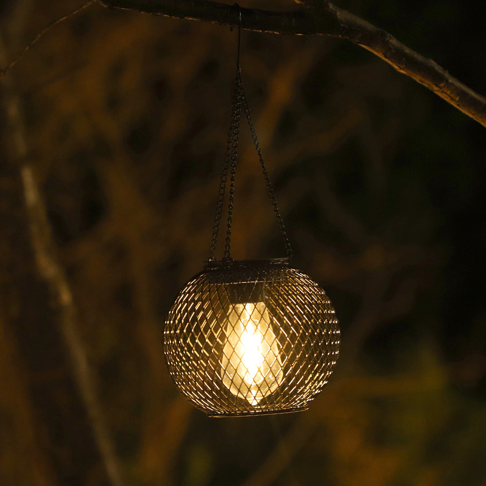 Jardin extérieur Décoration de cour Hollow-out Lanterne Super Bright