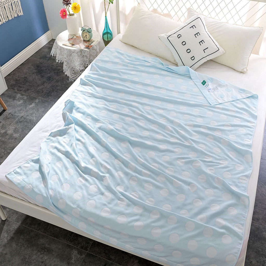 Japanese Style Single Cooling Blanket Nap Blanket Tech Embroidered Ice Silk Summer Quilt
