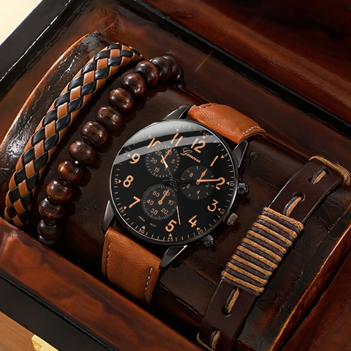 Montre Quartz ceinture avec bracelet tissé