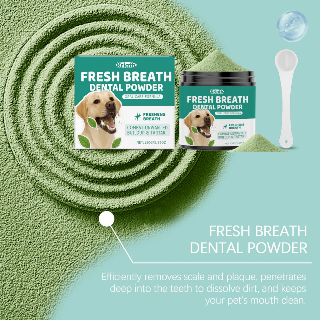 Poudre de nettoyage de dents de chien