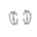 Boucles d'oreilles CZ Huggie entremêlées femmes