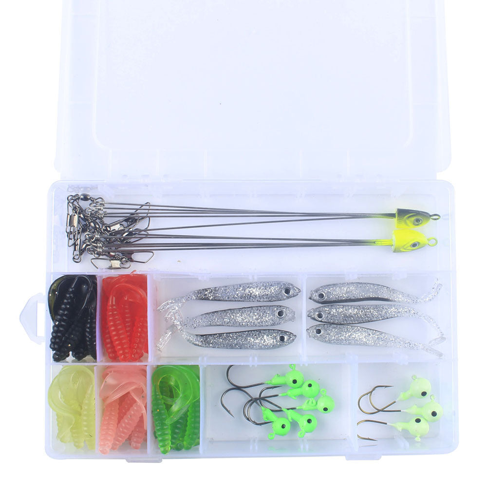 Ensemble d'équipement de pêche Luya Soft Bait Lead Hook Texas