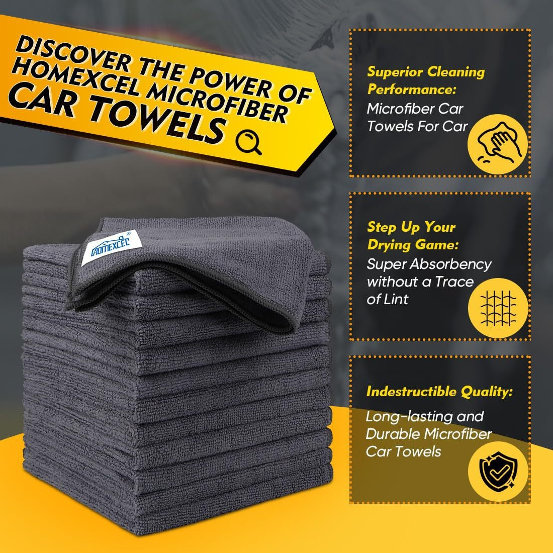 Lavage de voiture double usage et serviette de séchage épais et très absorbante