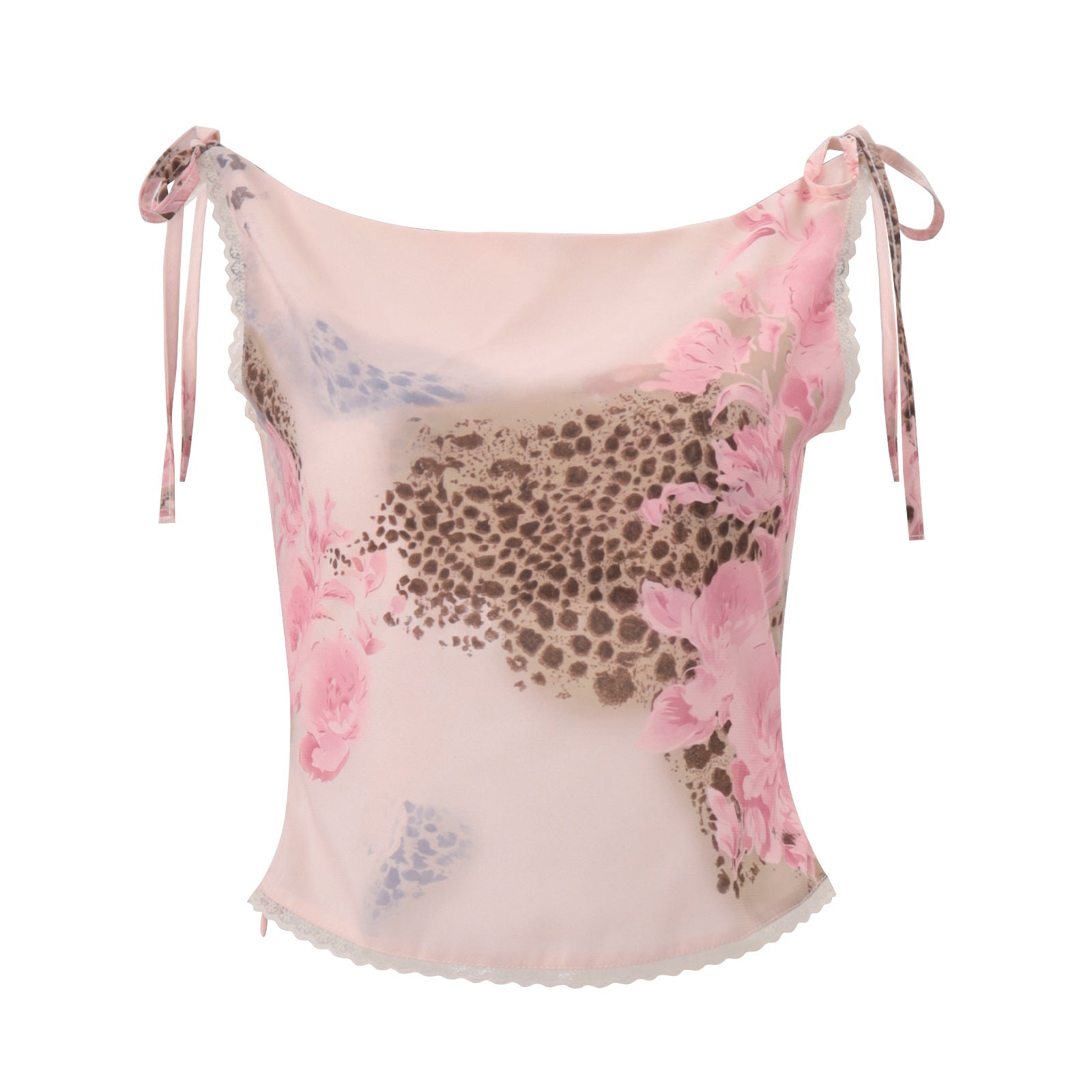 Femmes Retro imprimé sans manches Slim-fit Vest