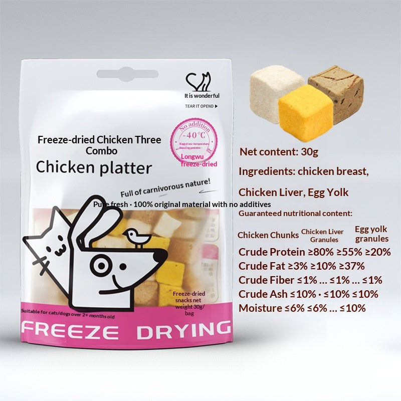 Aliments pour animaux de compagnie congelés