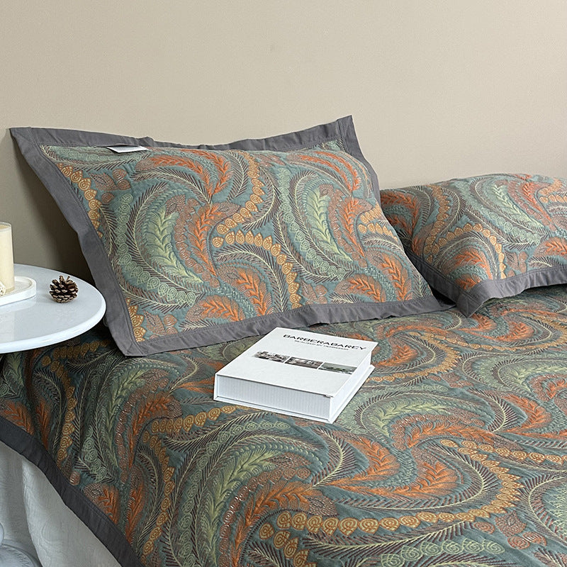 Divers oreillers en coton peigné Jacquard