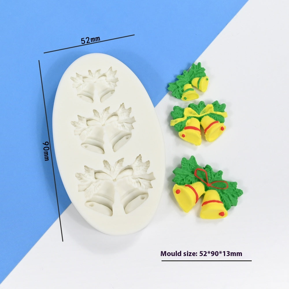 Jingling Bell Leaf de chinois Ilex Silicone Mold Fondant Cake Decoration Mold