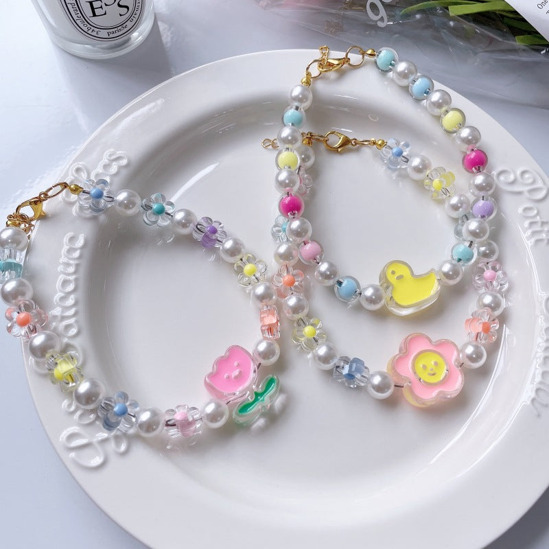 Cute Flower Bead Necklace for Pet Cats