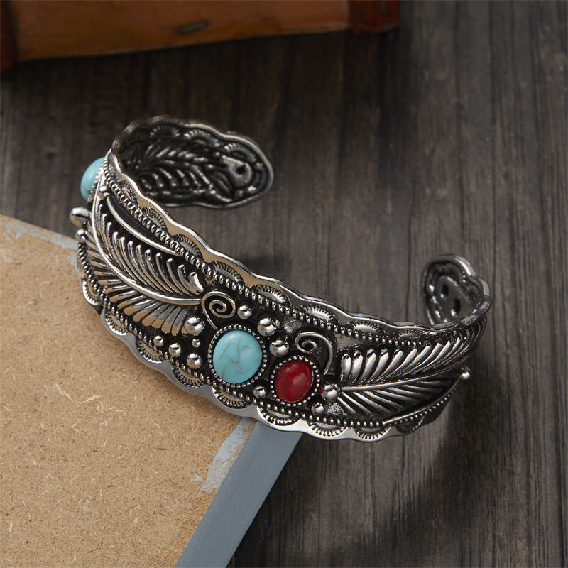 Article de l'Europe et de l'Amérique Navajo-Style Ovale Turquoise Bracelet