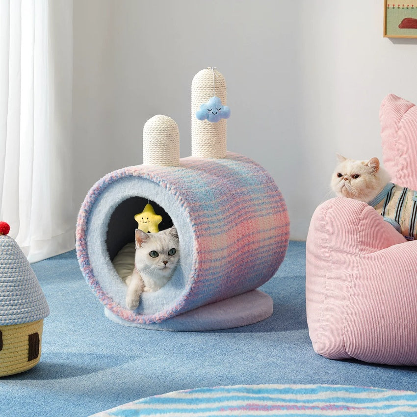 Starry Sky Cat Lit tout-saison fermé pour un sens de la sécurité
