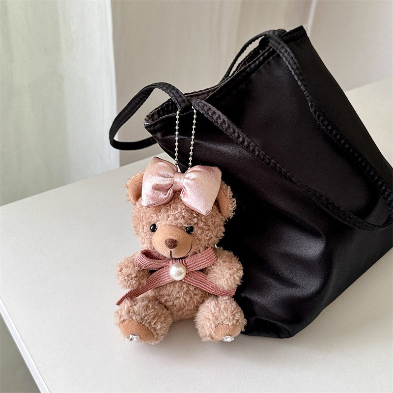 Mignon Bow-Tie Brown Panda Plush Doll Pendentif