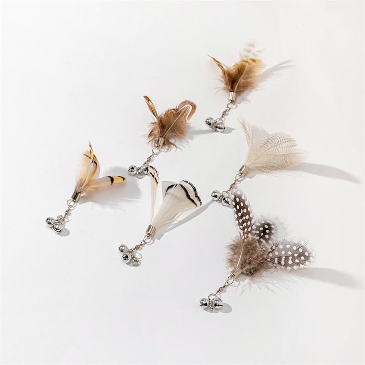 Tête de remplacement de plumes Cat Teaser Wand avec Bell