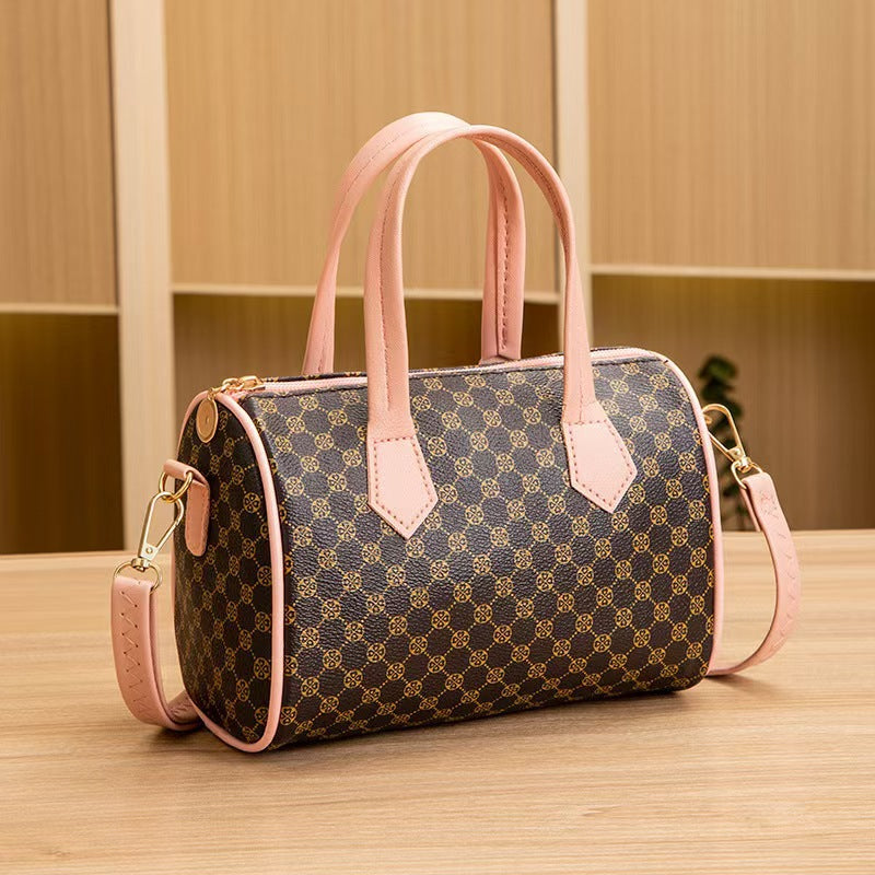Sac à main imprimé retro couleur-bloc pour femmes