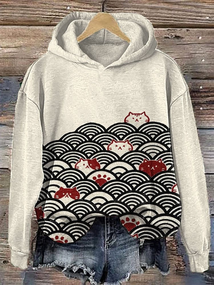 Cherry Blossom Print Trendy Casual Top Jacket