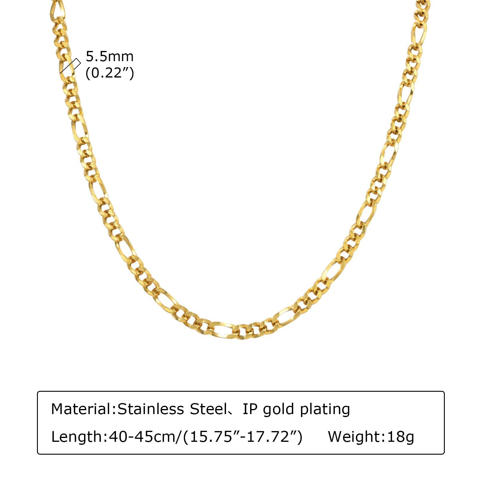 Collier en acier inoxydable pour hommes