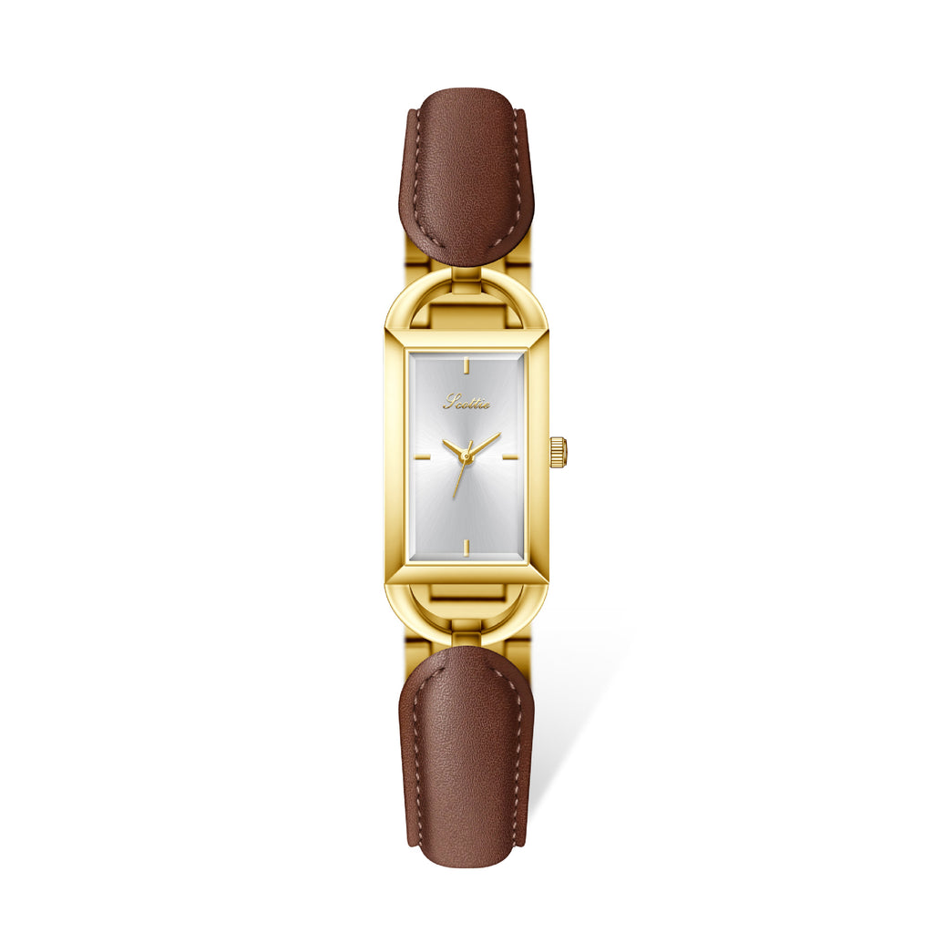 Bracelet en cuir carré montre