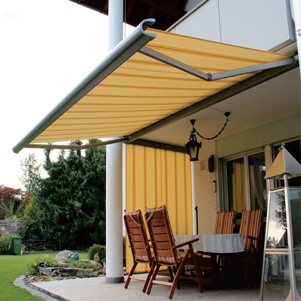 D8300 Auvent rétractable en boîte complète 2-6m et 1,5-3m Canopée motorisée de patio avec LED