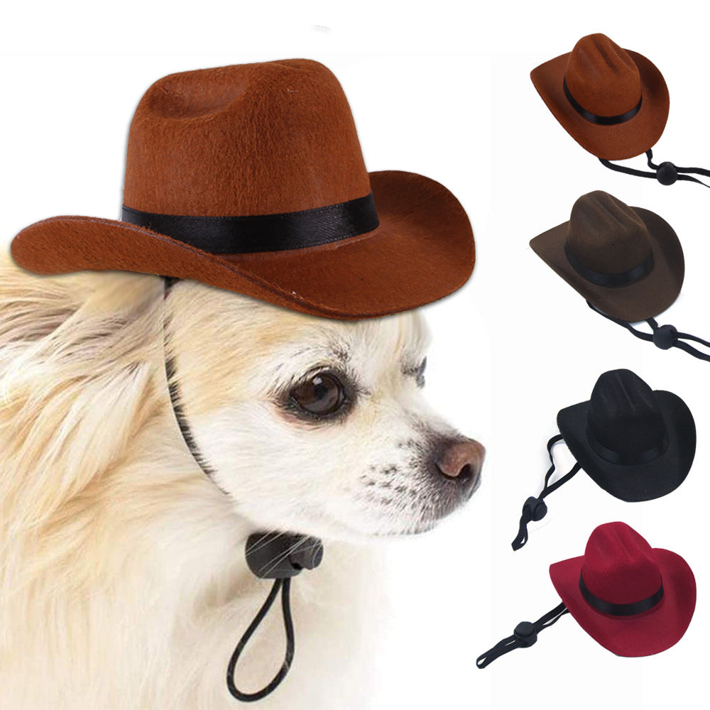 Petit chapeau de chien de cowboy pour chats chiens fête costume accessoires photo