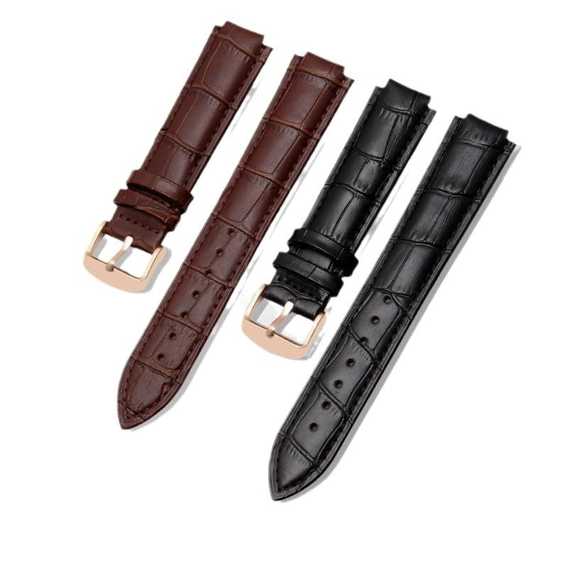 Bracelet de montre en silicone cuir de vache de couche supérieure