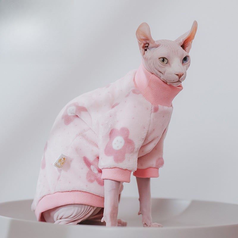 Vêtements d'animaux de compagnie en flanelle chaude épais doublés de polaire