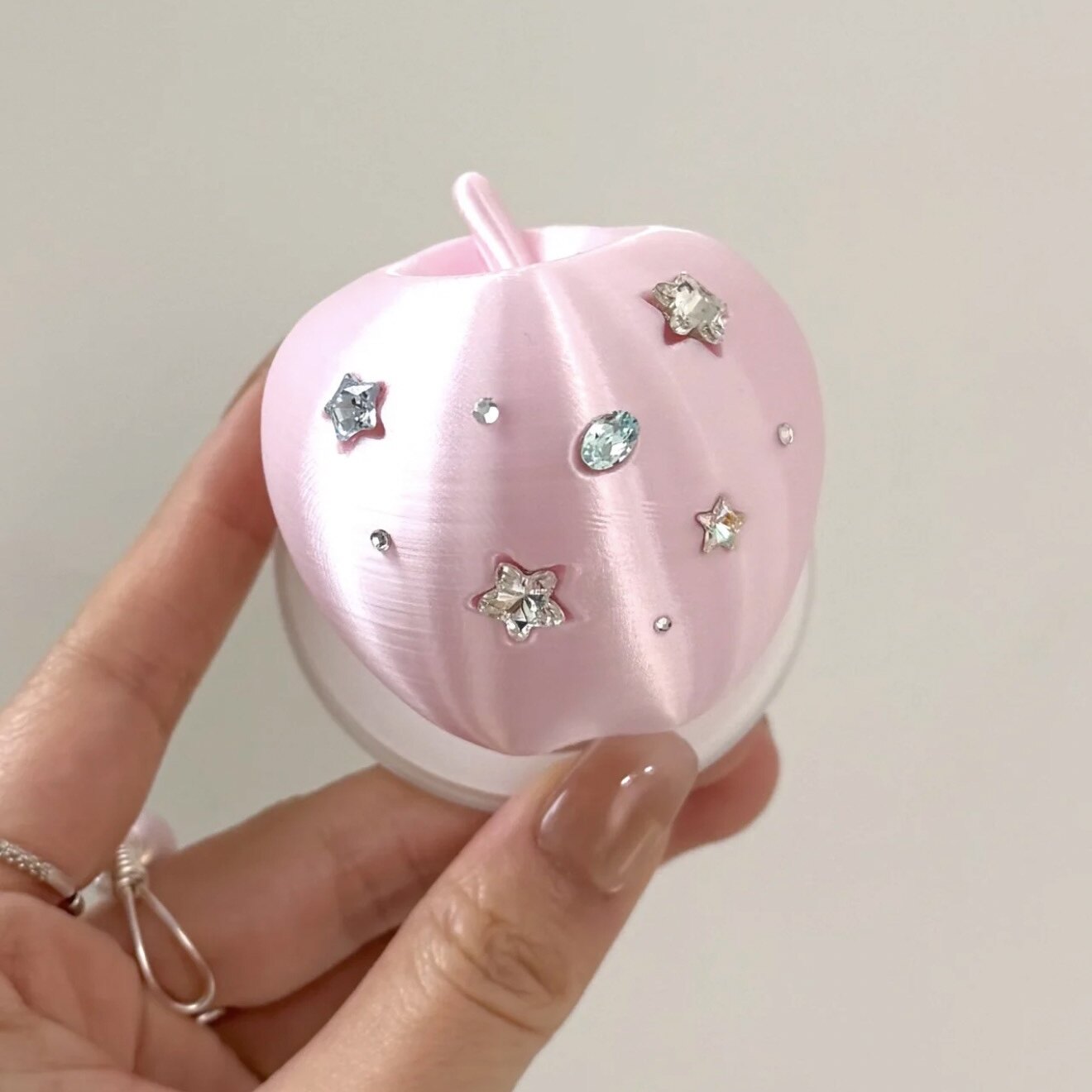 Support de téléphone à airbag magnétique couleur soie-diamant imprimé 3D