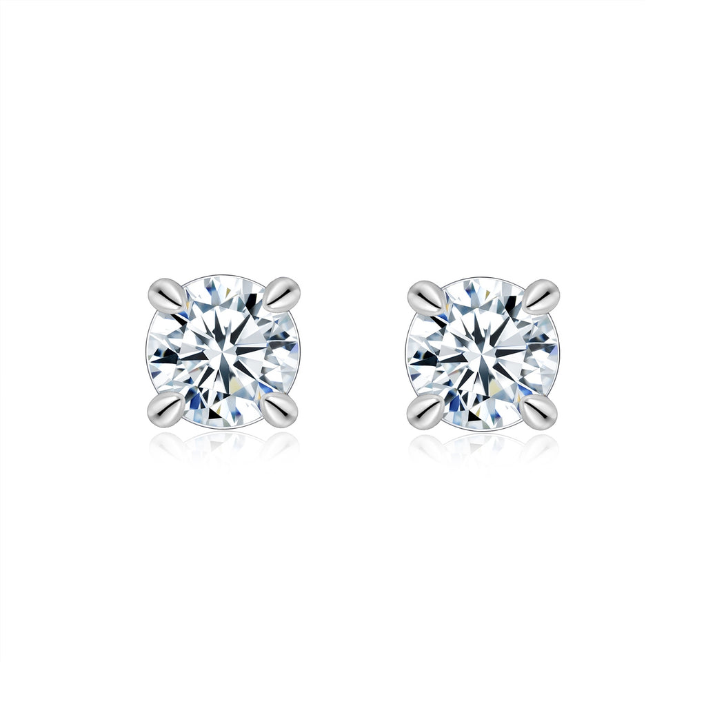 S925 Boucles d'oreilles en argent moussanite Sterling