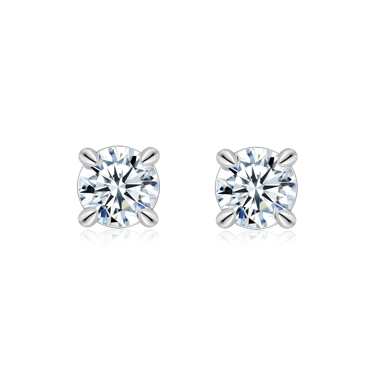 S925 Boucles d'oreilles en argent moussanite Sterling