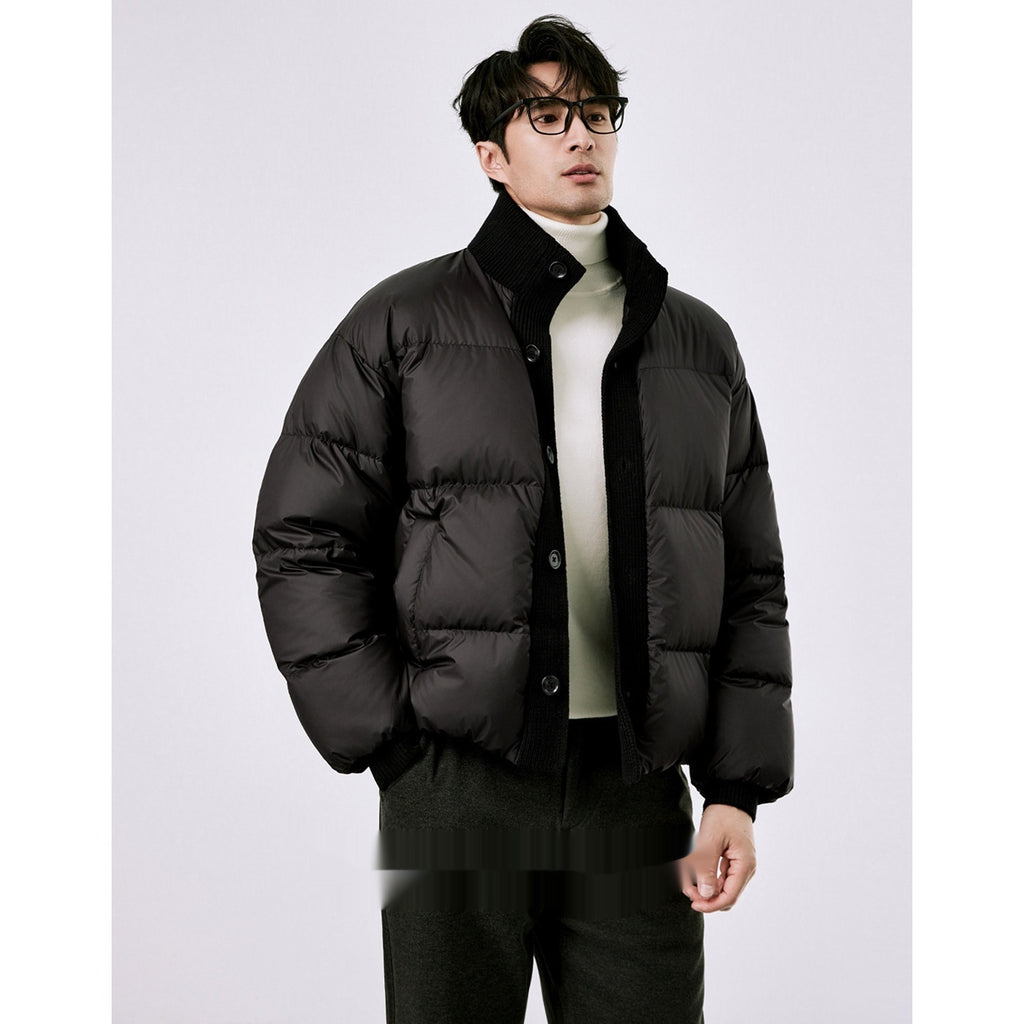 Léger Blanc Duck Down Stand Collar Down Jacket
