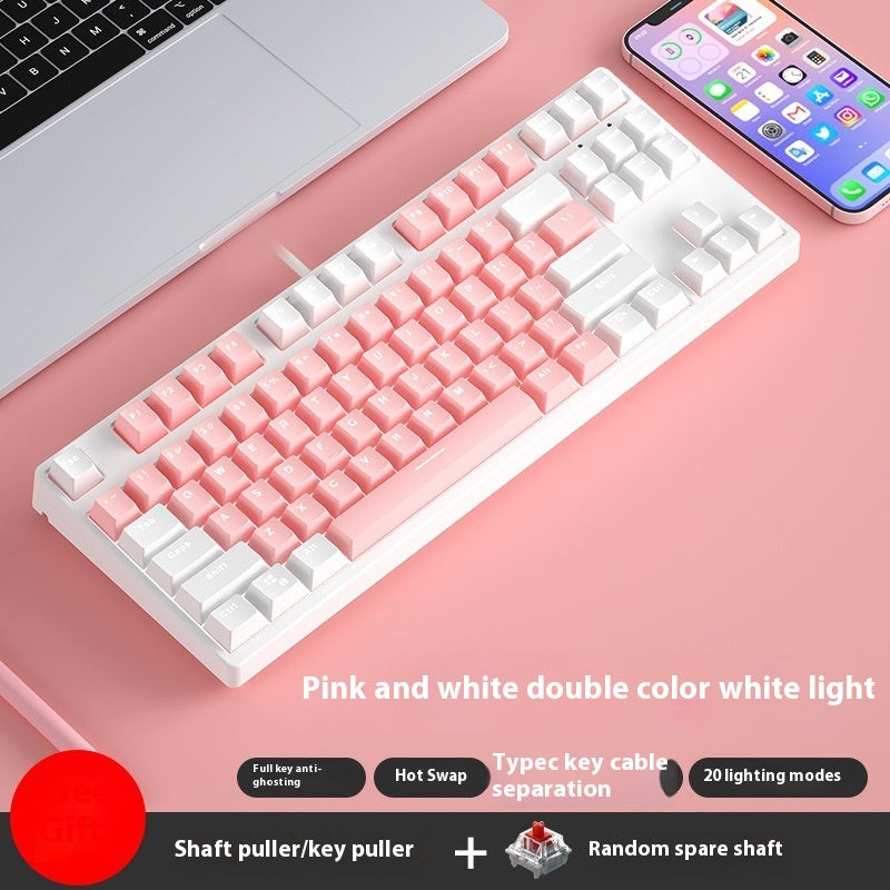 87 Clé filaire prise de jeu deux couleurs clavier mécanique