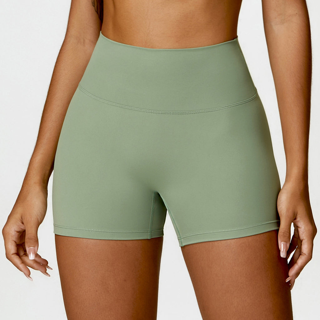 Short de yoga haute taille Belly Contracting Peach Hip Lifting Sport Short