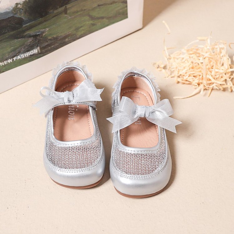 Filles' Mode Mesh Soft Sole Anti Slip Dentelle Bow Low Top Princesse simple chaussure