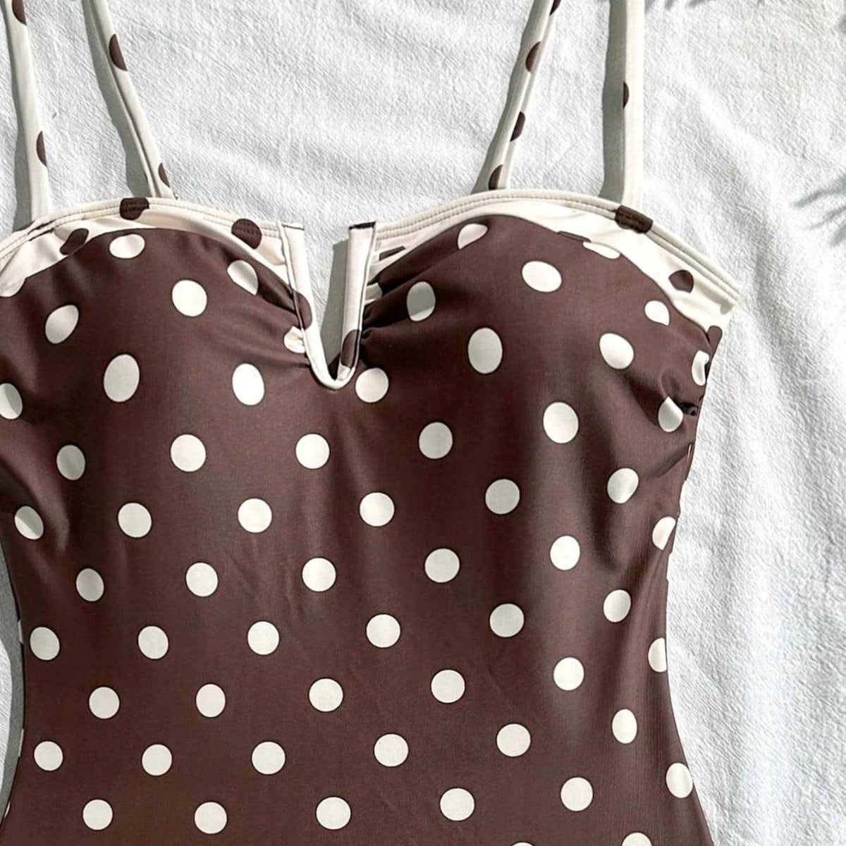 Bikini en une seule pièce sexy avec des pois et des paillettes pour femmes