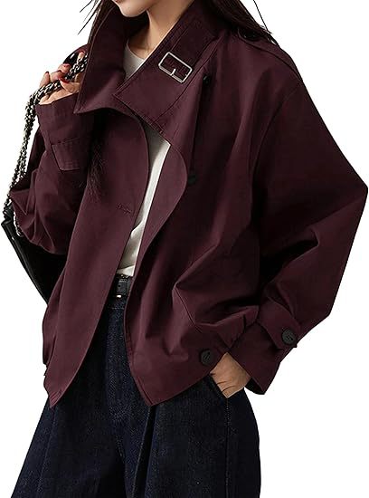 Manteau de tranchée rétro mode pour femmes