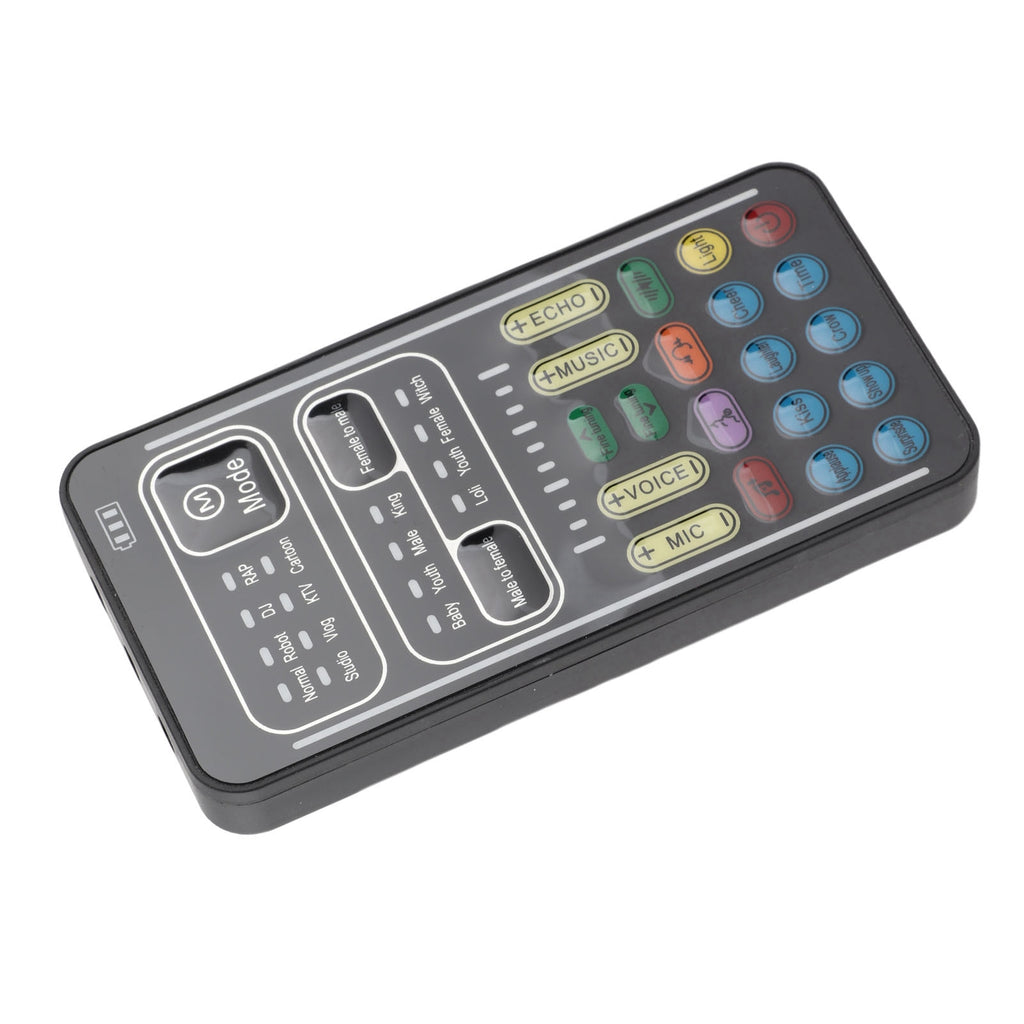 Voix changeur Set Black Multi Function Portable Handheld Voice changeur Sound Card avec 8 V
