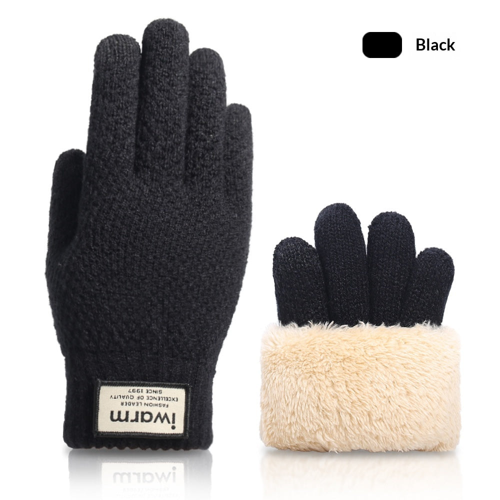 Gants à écran tactile d'automne et d'hiver pour les hommes avec doublure en polaire